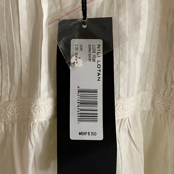Nili Lotan Sarah Shirt - NWOT - Size M - Picture 5 of 9